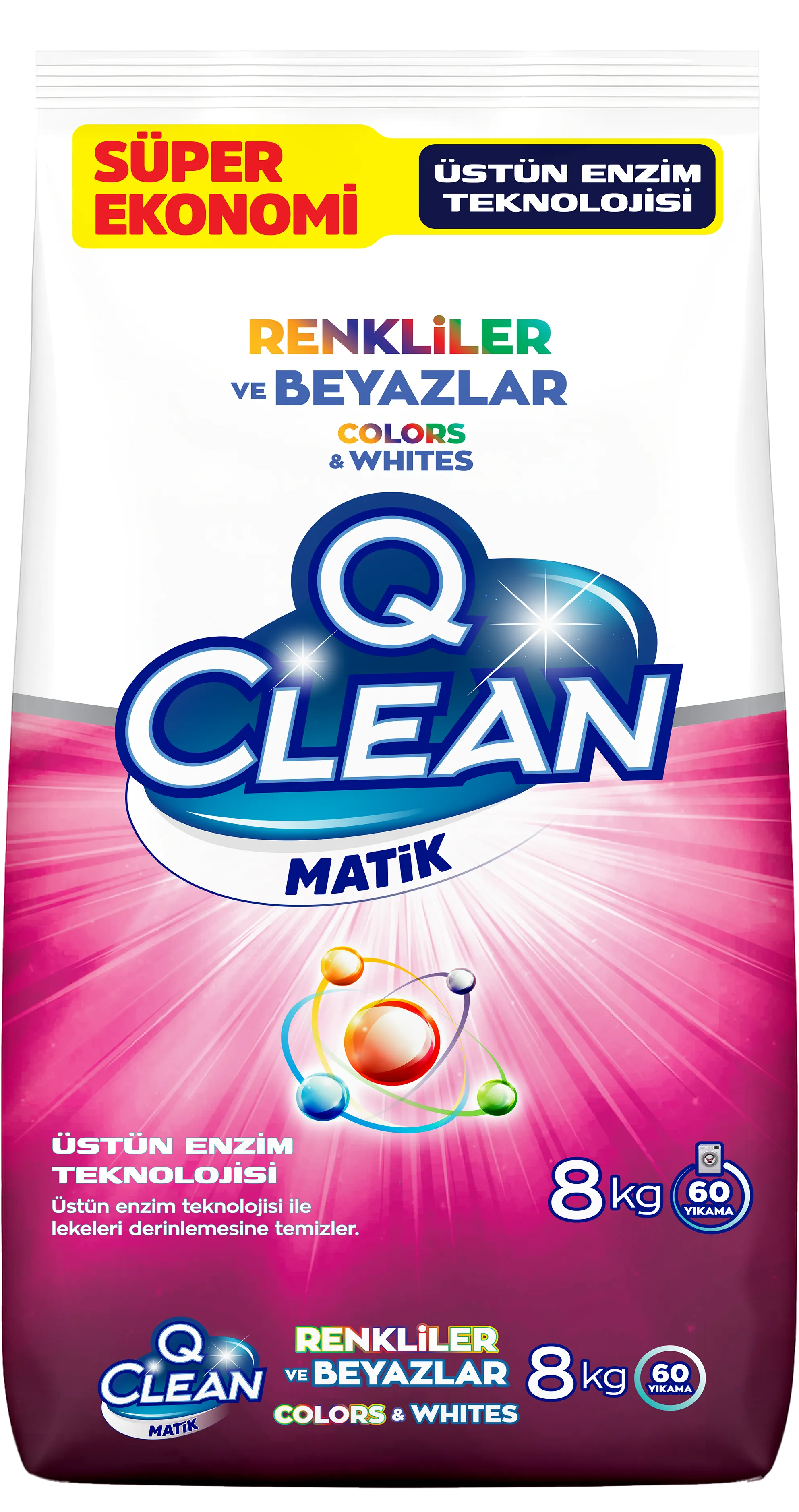 Detergente en Polvo Automático Colores y Blancos 8kg