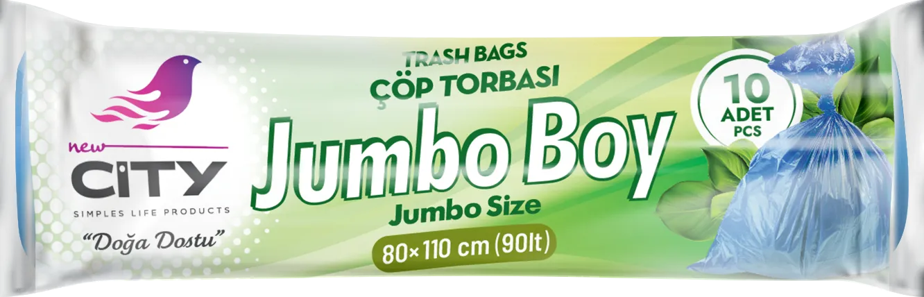 كيس نفايات 90 لتر 10 قطع جامبو (80×110) أزرق