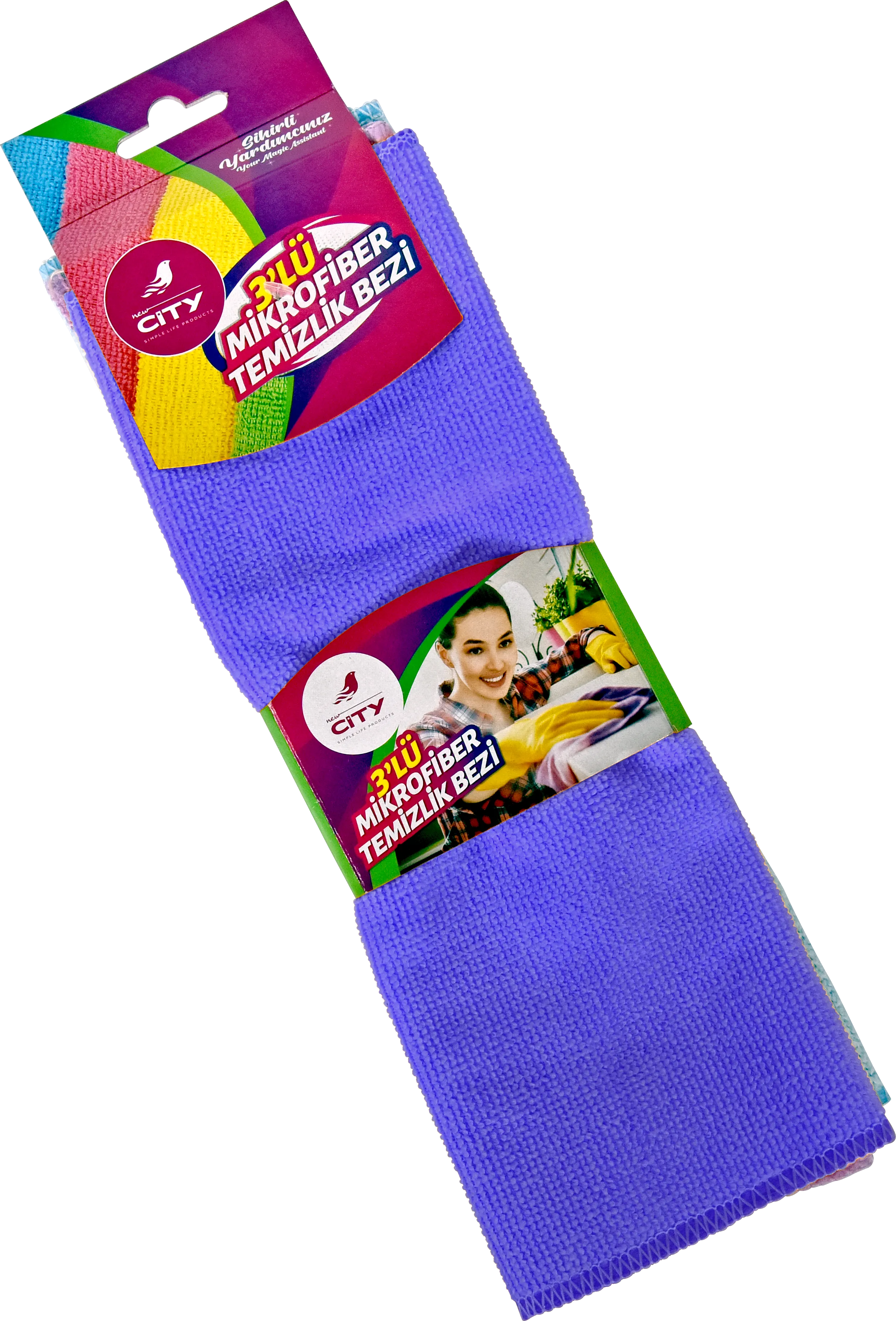 قماش تنظيف ميكروفايبر 3 قطع 30×30 سم