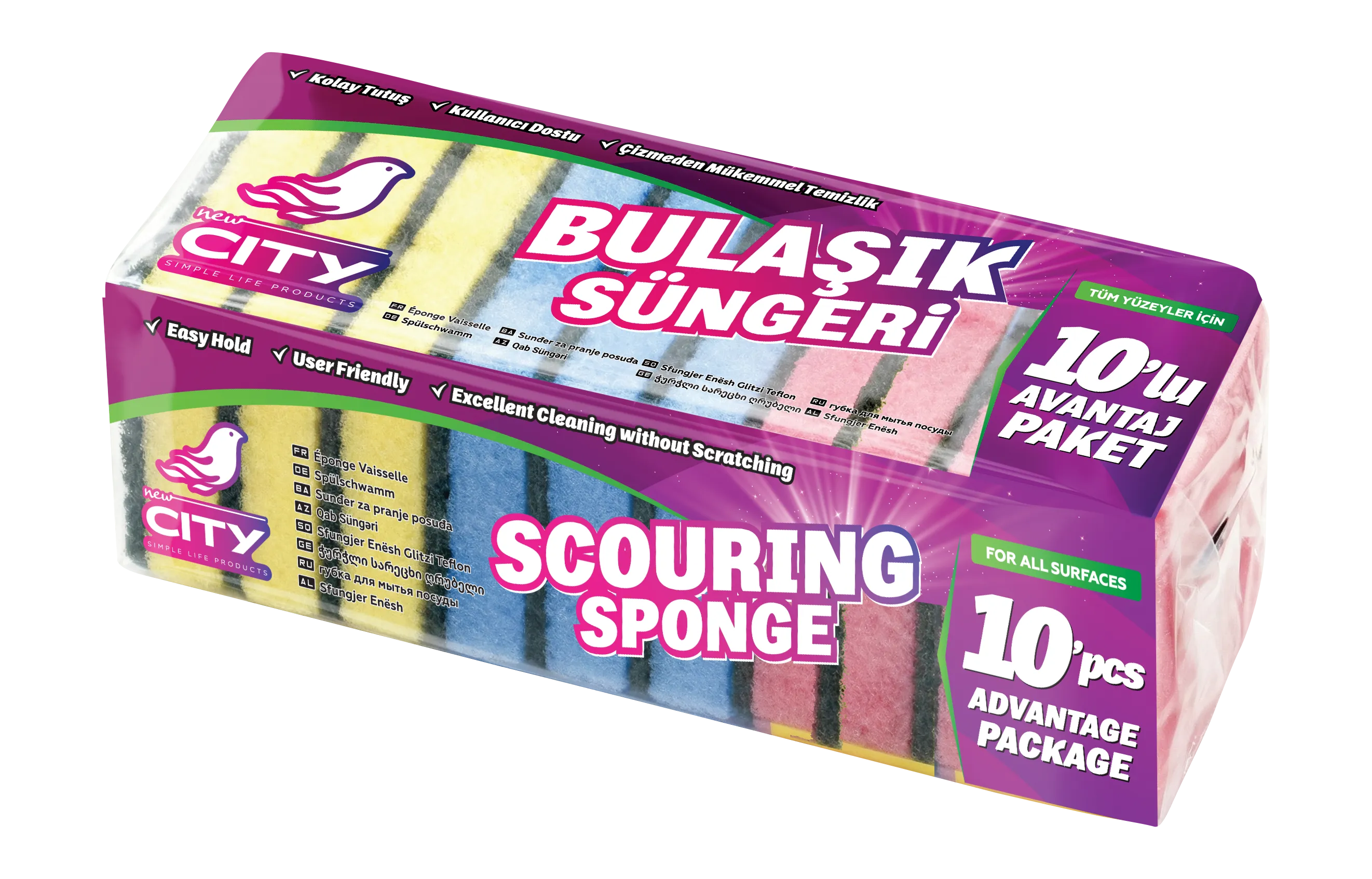 إسفنجة أطباق كلاسيك 10 قطع