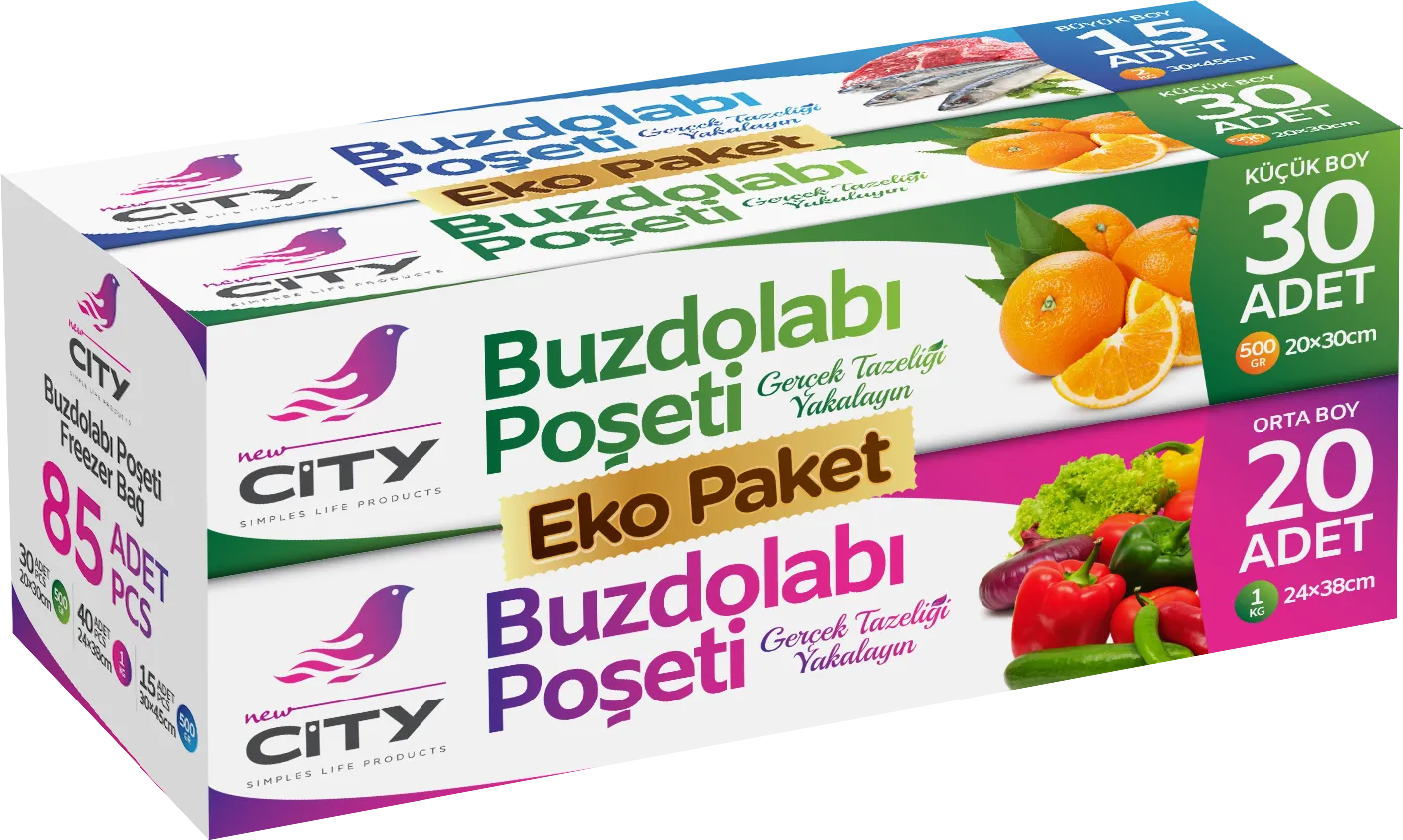 أكياس فريزر عبوة اقتصادية