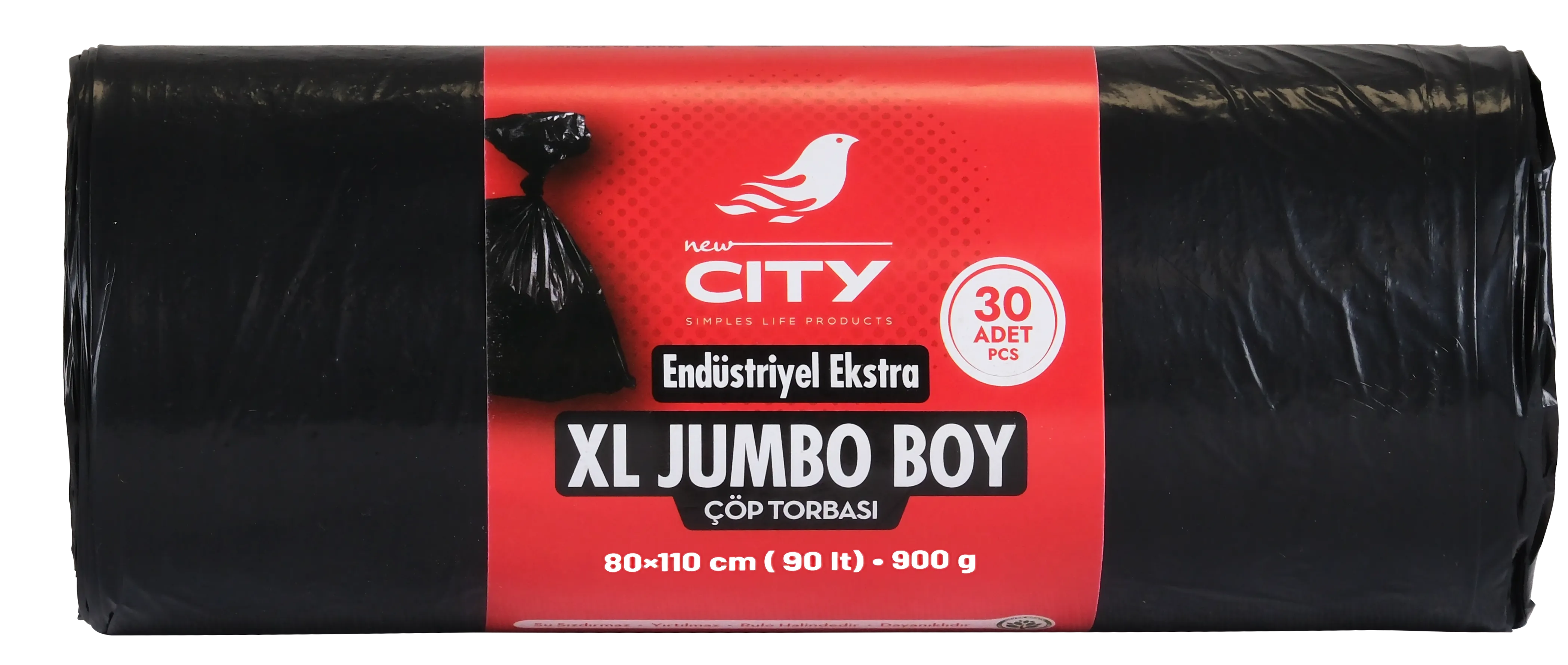 كيس نفايات 120 لتر 30 قطعة إكسترا جامبو (80×110) 900 غ