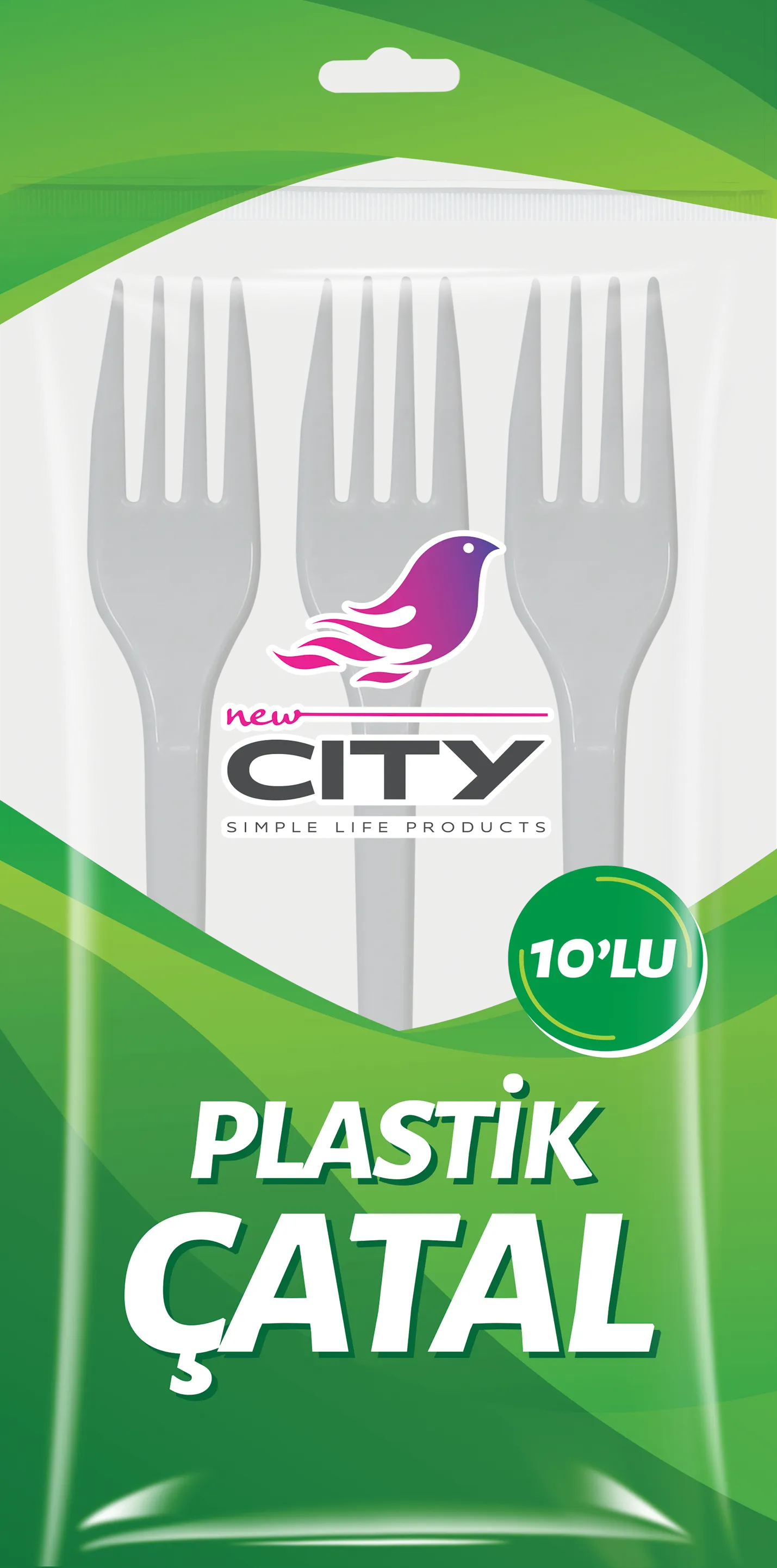 شوكة بلاستيك 10 قطع