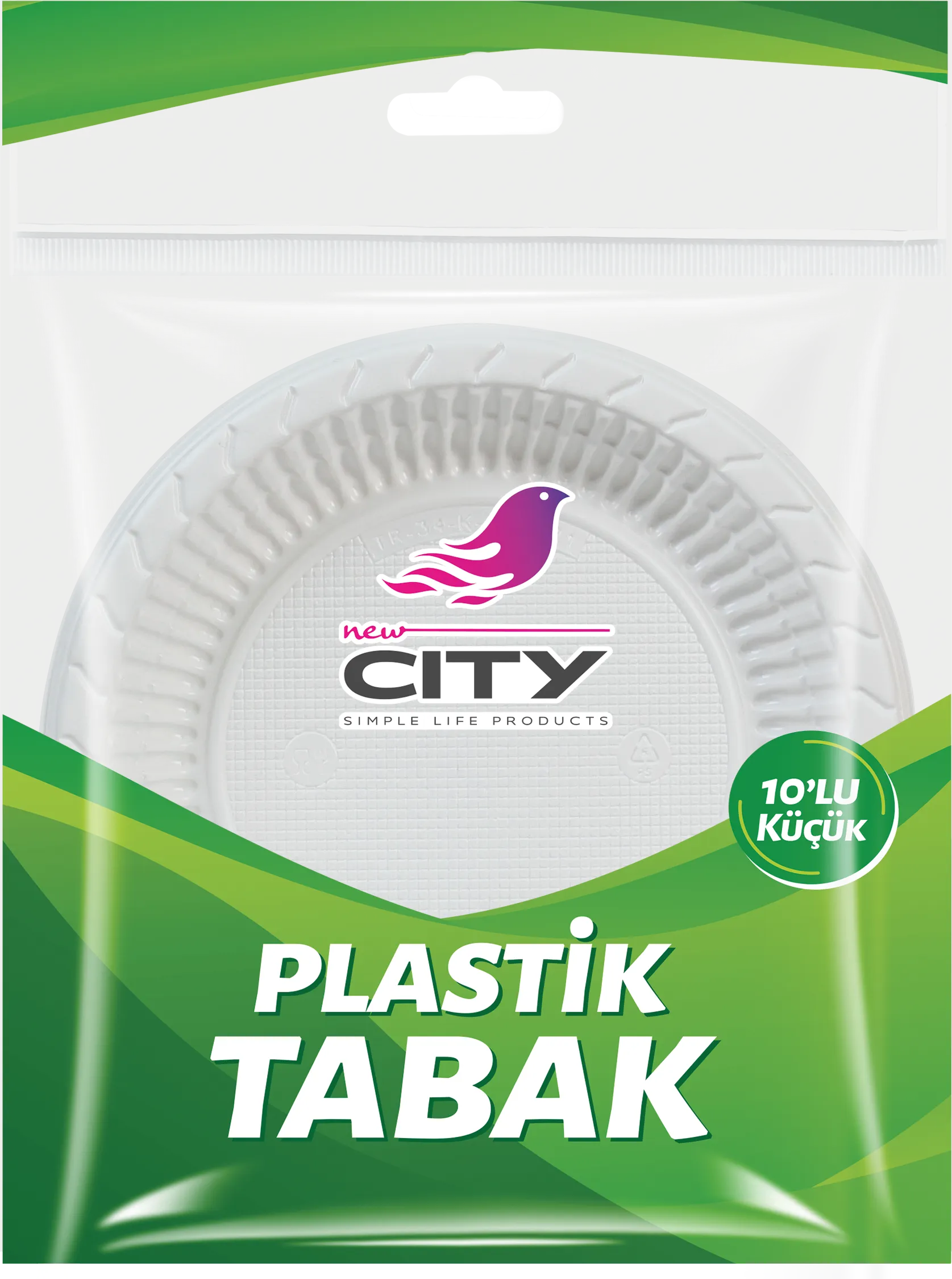 طبق بلاستيك صغير 10 قطع