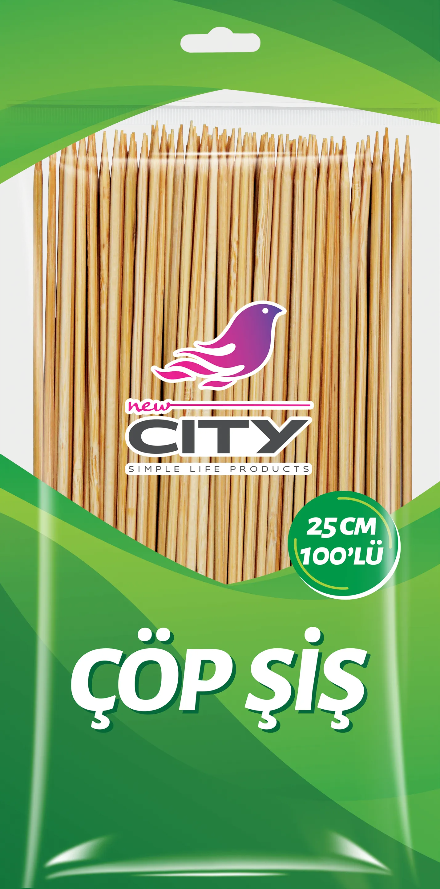 سيخ بامبو 25 سم 100 قطعة