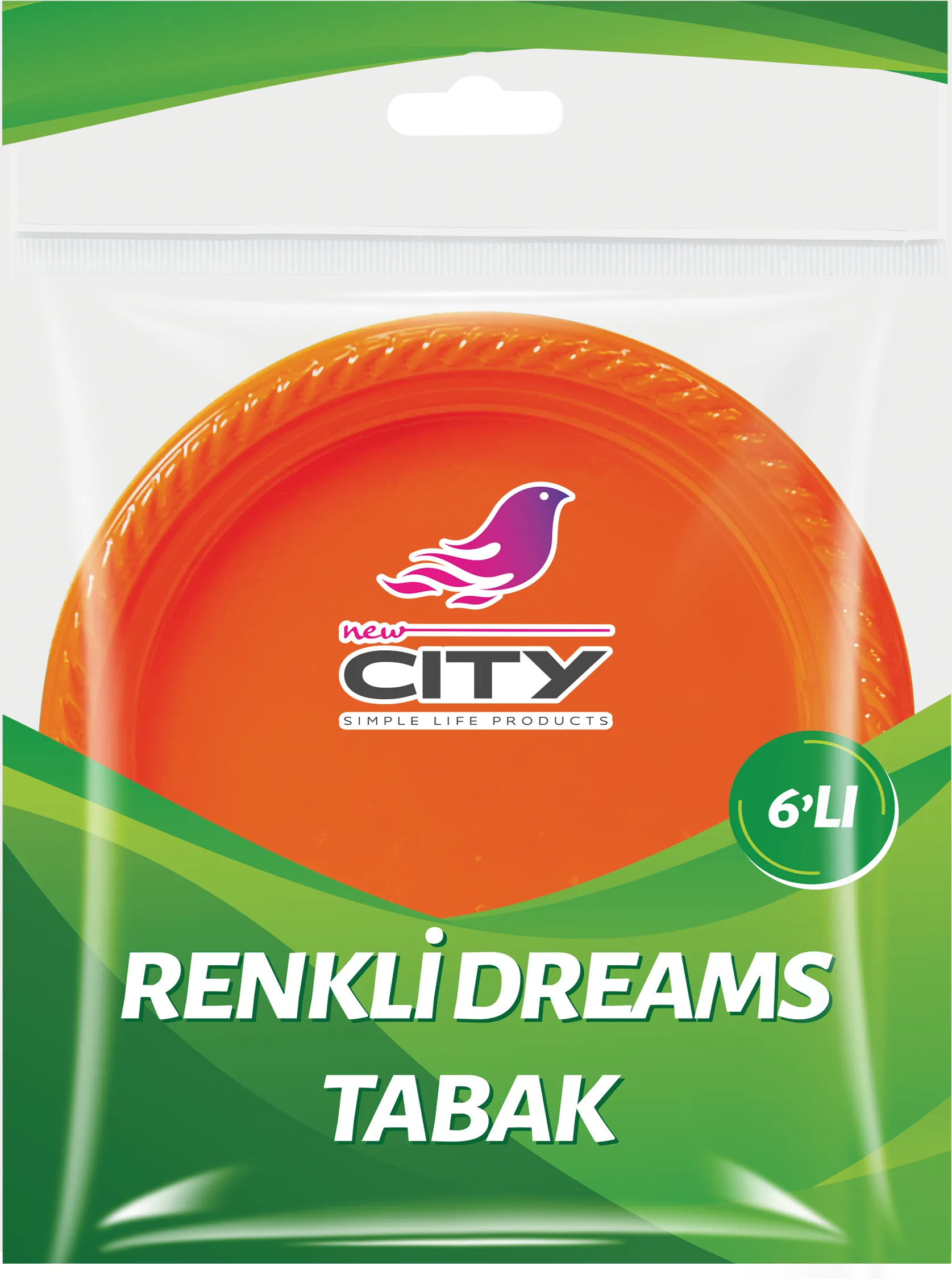 طبق دريمز ملون 6 قطع