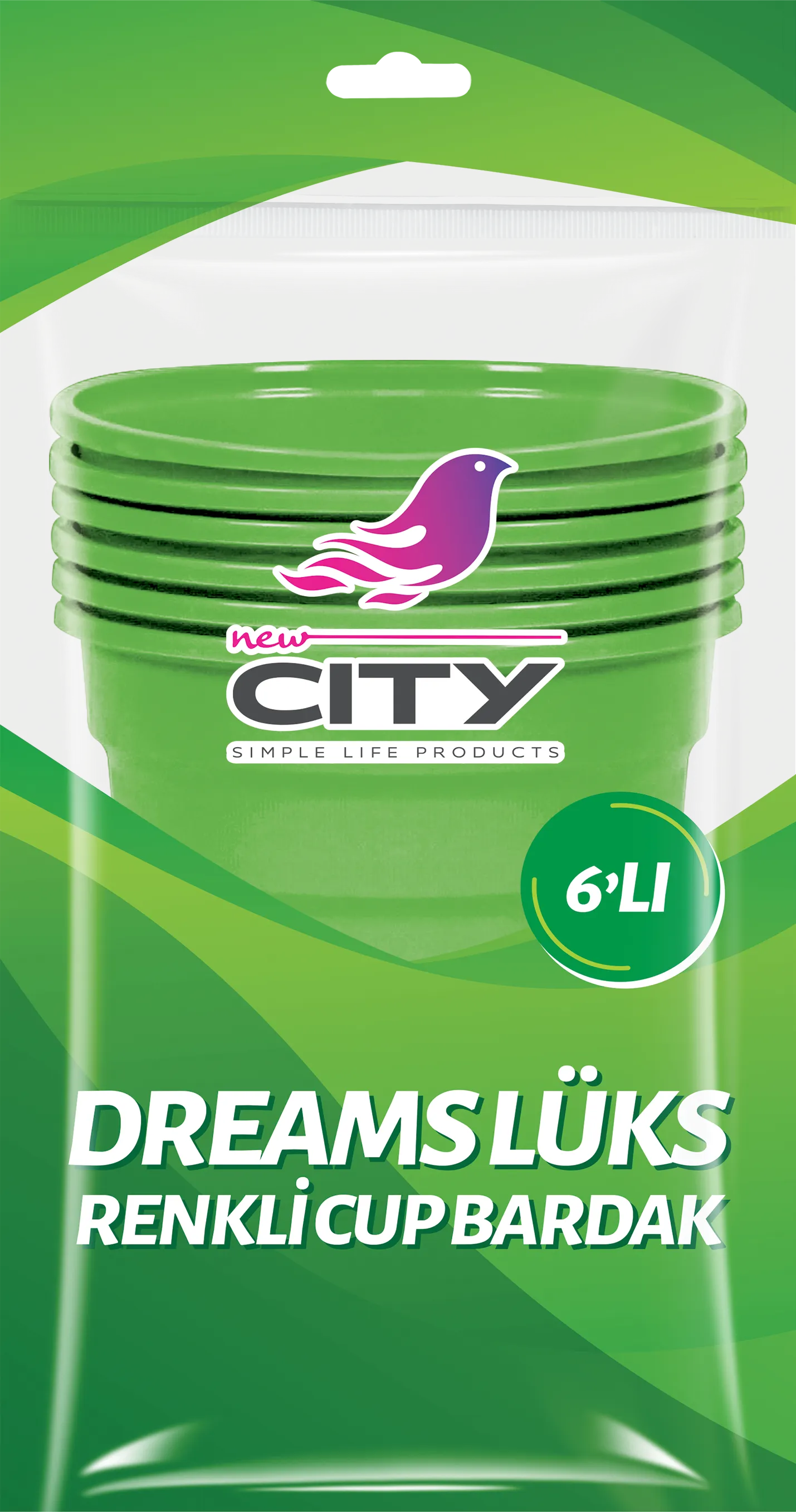 كوب دريمز فاخر ملون 6 قطع