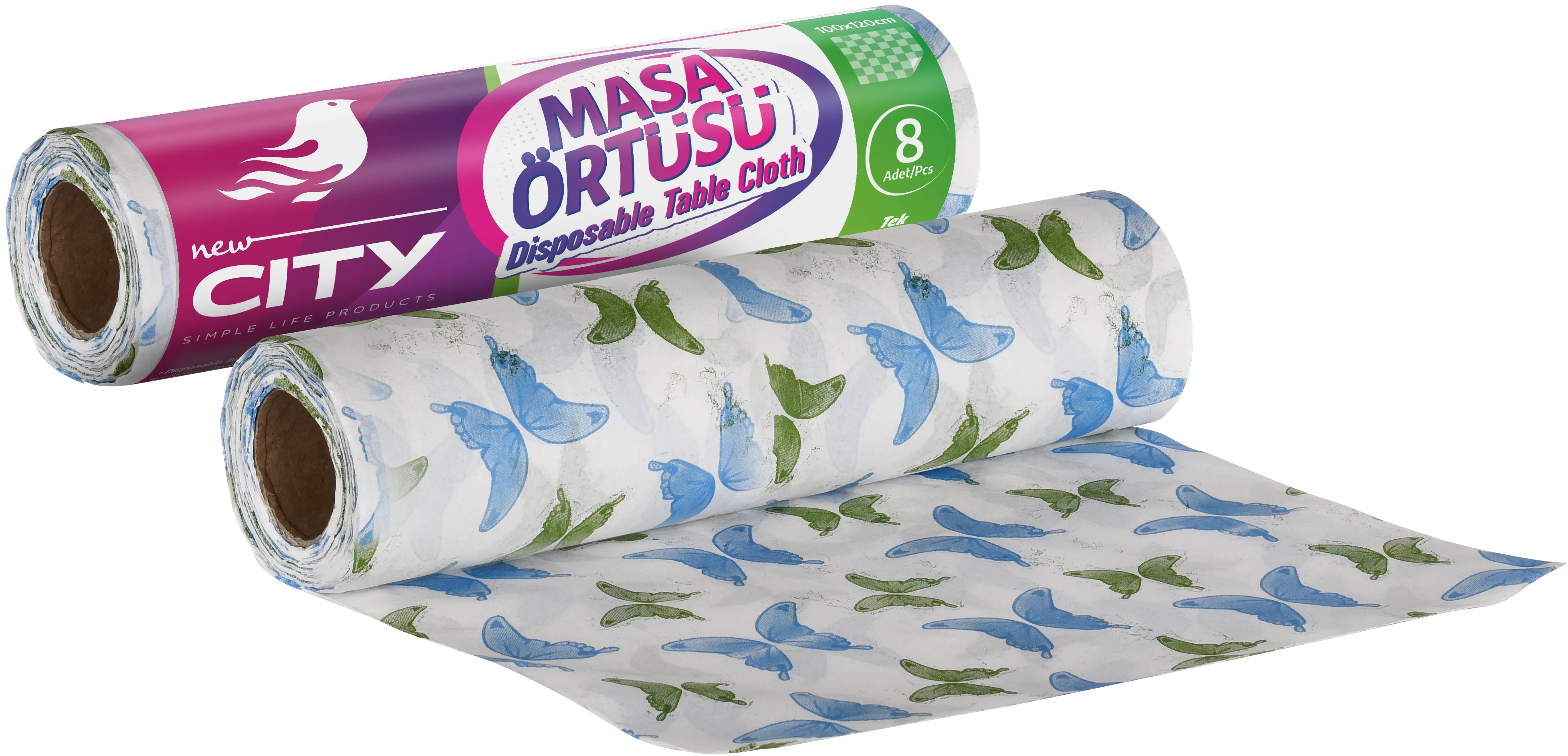 مفرش طاولة نزهة للاستعمال مرة واحدة 100×120 سم 8 قطع